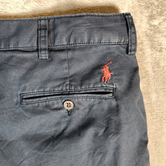 Polo Ralph Lauren Tyler Short Men's 36X9 Blue Chino Pleated Golf Beach - Picture 13 of 15